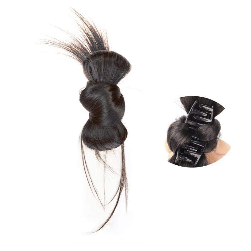 Bun hair clip wig hair accessory low bun bow flower bun hair bun hair tool fluffing hair extension